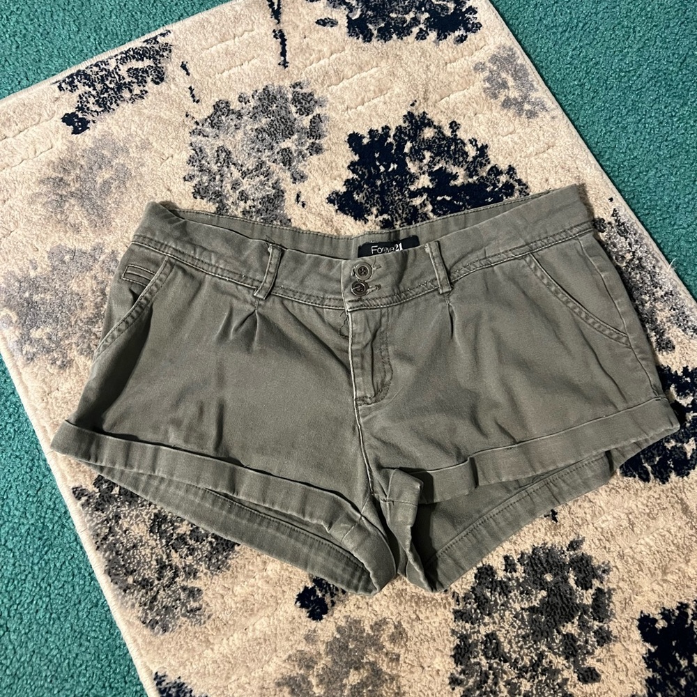 Forever 21 Army Green Short Shorts